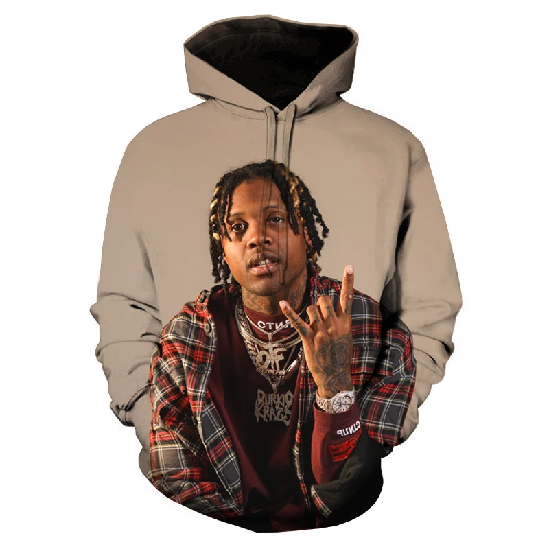 Maxstreet 3D Printed Hoodies Hip Hop Rapper Lil Durk - Image 6