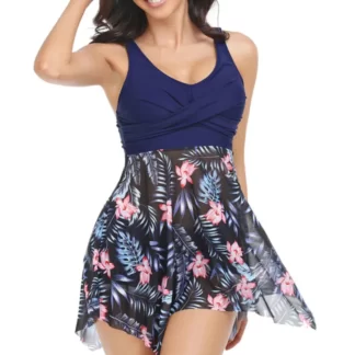 Ashley Flower Print Tankini Sets Two-Piece Swimwear 2024