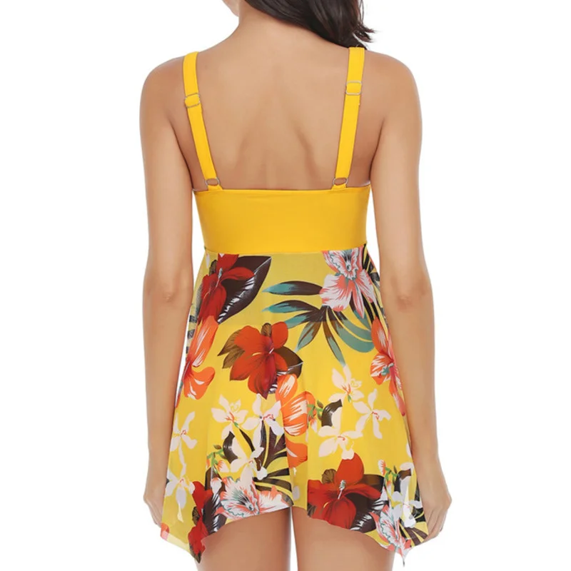 Ashley Flower Print Tankini Sets Two-Piece Swimwear 2024 - Image 5