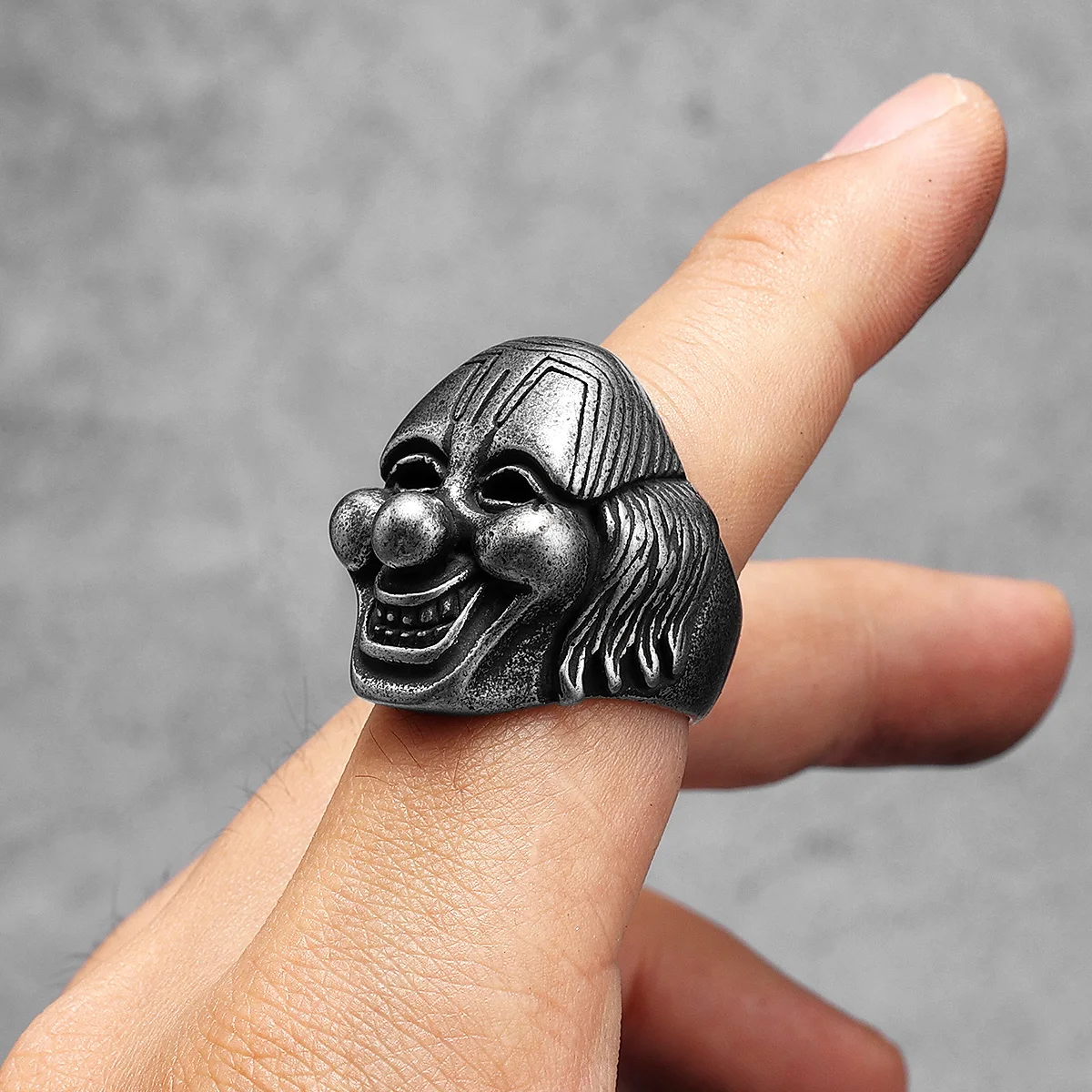 Zeta 65 Clown Mask Rings Stainless Steel - Image 5