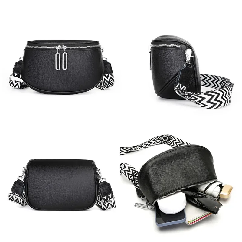 Carrier Cow Leather Shoulder Crossbody Bags - Image 6