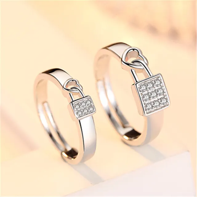 ADO Luxury Couple Paired Rings Wedding Anniversary Jewelry - Image 10