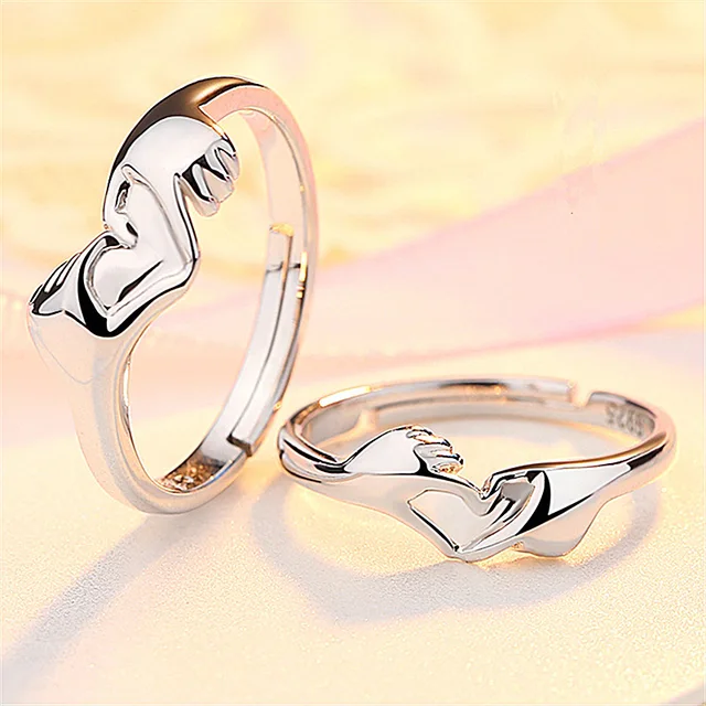ADO Luxury Couple Paired Rings Wedding Anniversary Jewelry - Image 7