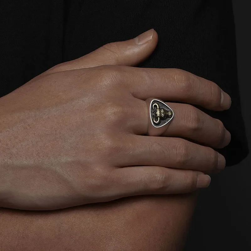 Zeta 65 Domineering Rock Bull Totem Adjustable Rings - Image 4