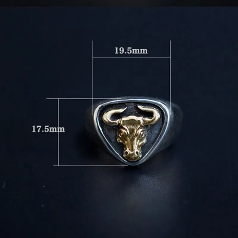 Zeta 65 Domineering Rock Bull Totem Adjustable Rings - Image 6