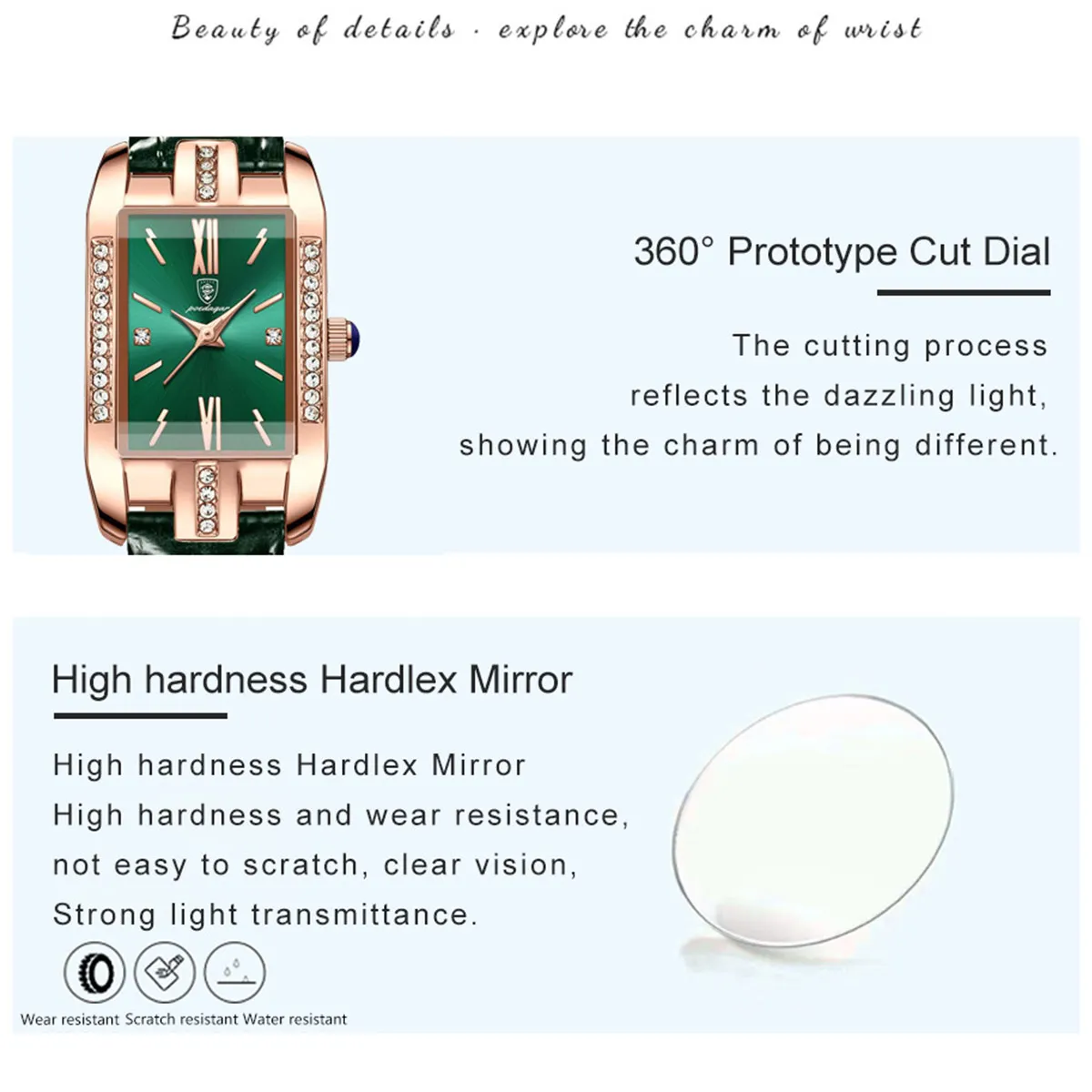 POEDAGAR Luxury Creative Diamond Quartz Watch - Image 3