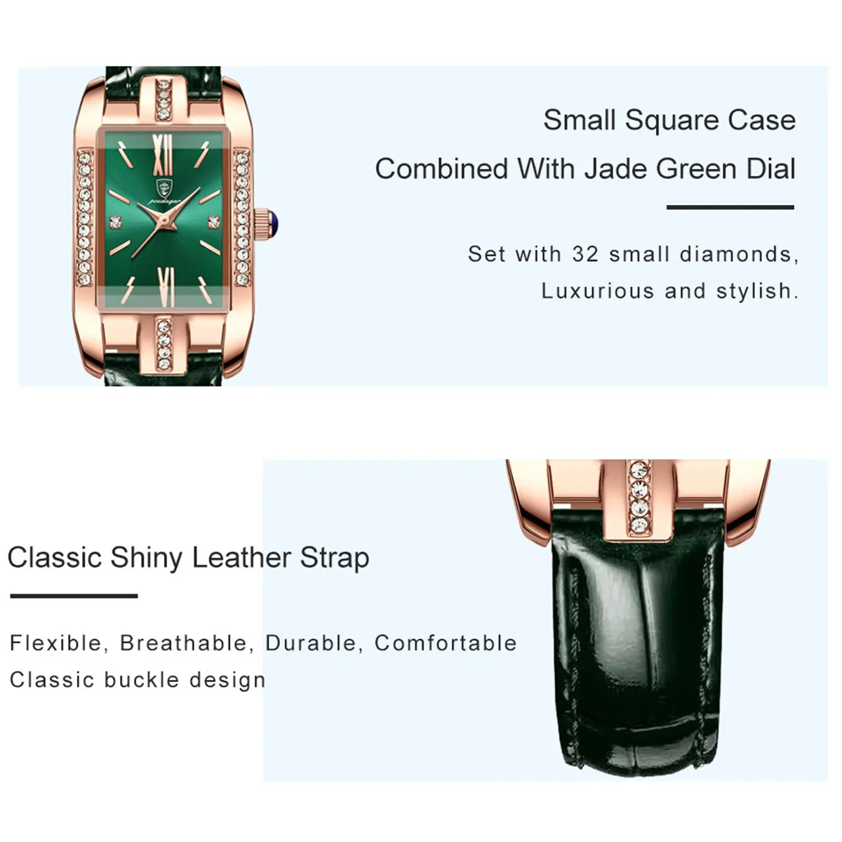 POEDAGAR Luxury Creative Diamond Quartz Watch - Image 4