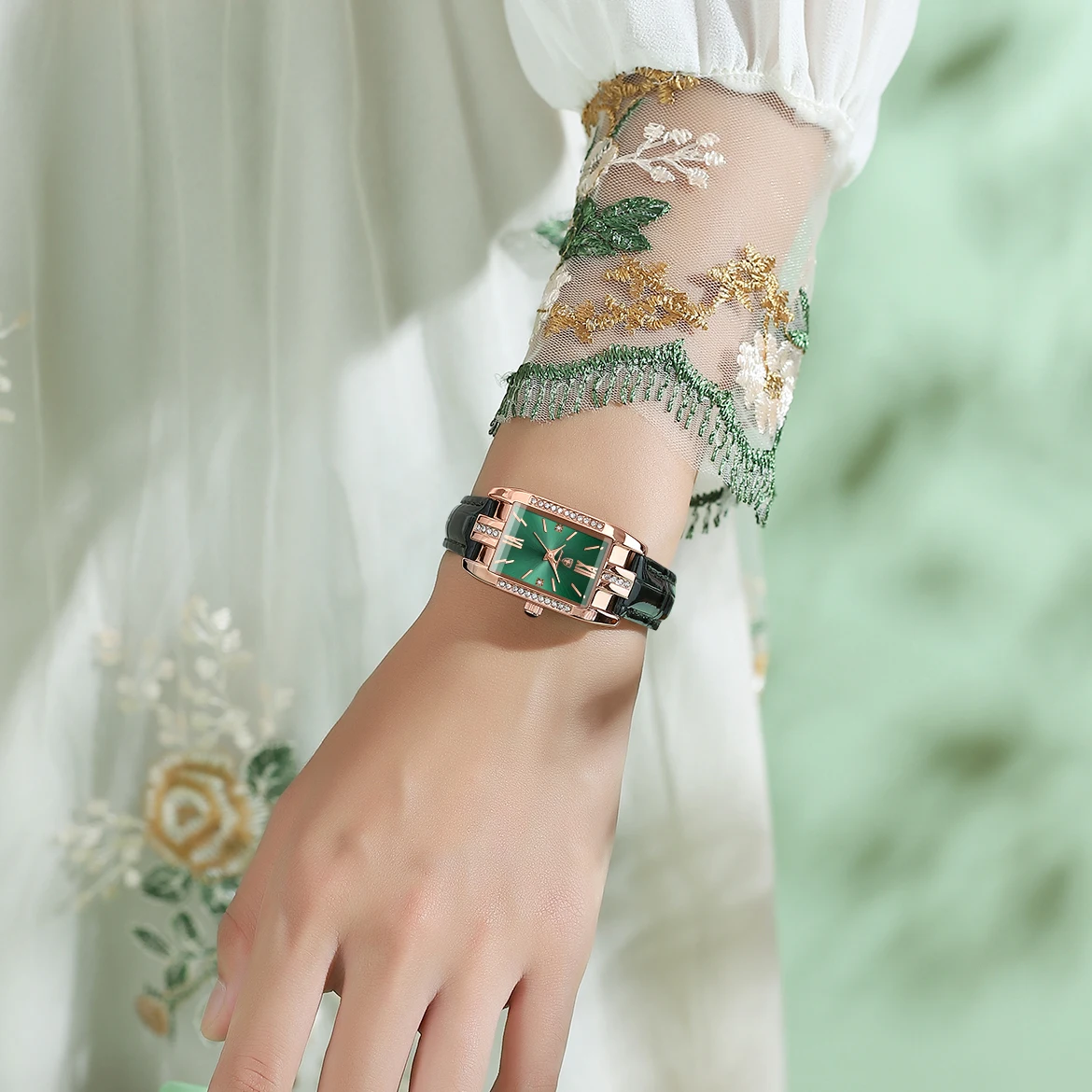 POEDAGAR Luxury Creative Diamond Quartz Watch - Image 6