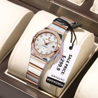 POEDAGAR Luxury Stainless Steel Date Watch