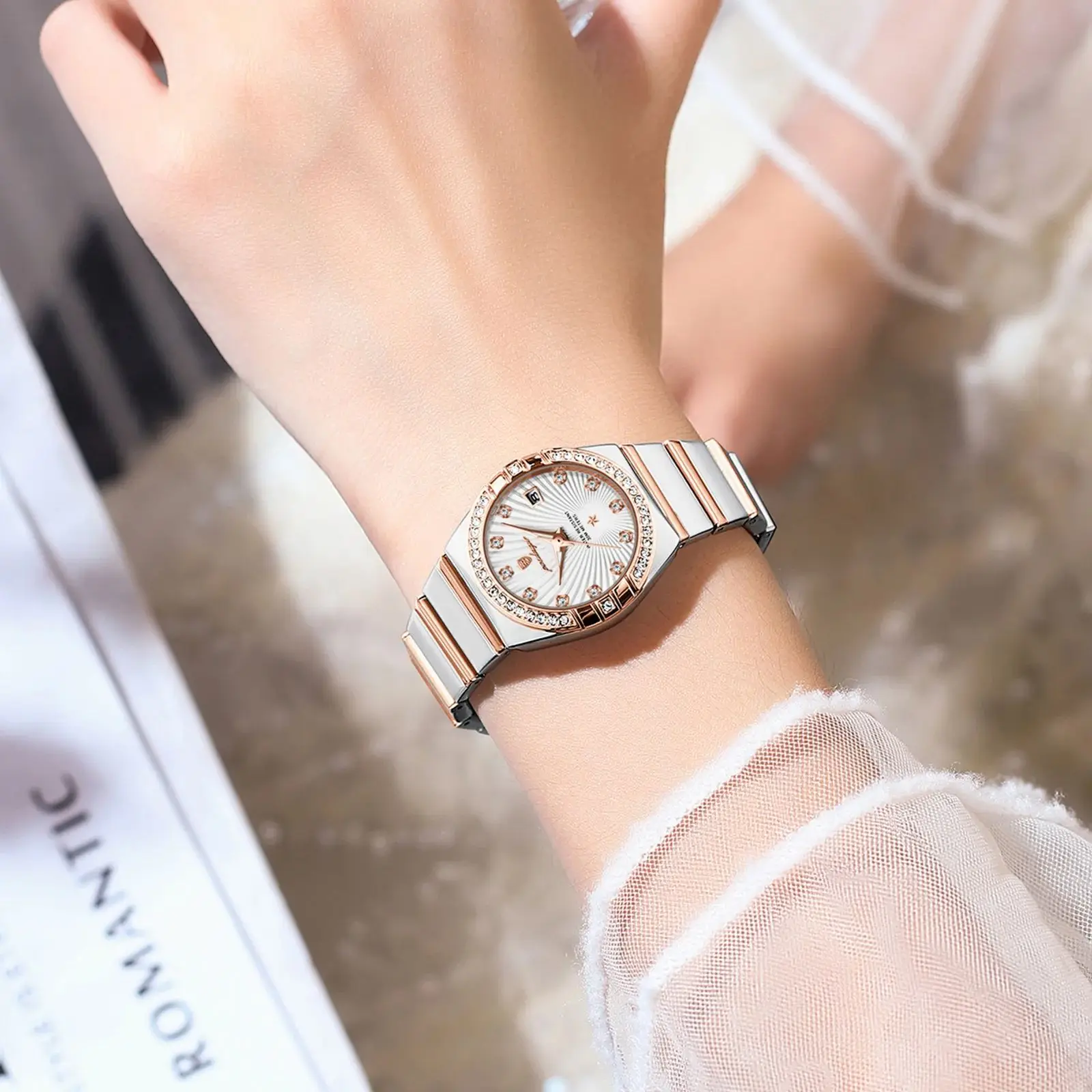 POEDAGAR Luxury Stainless Steel Date Watch - Image 5