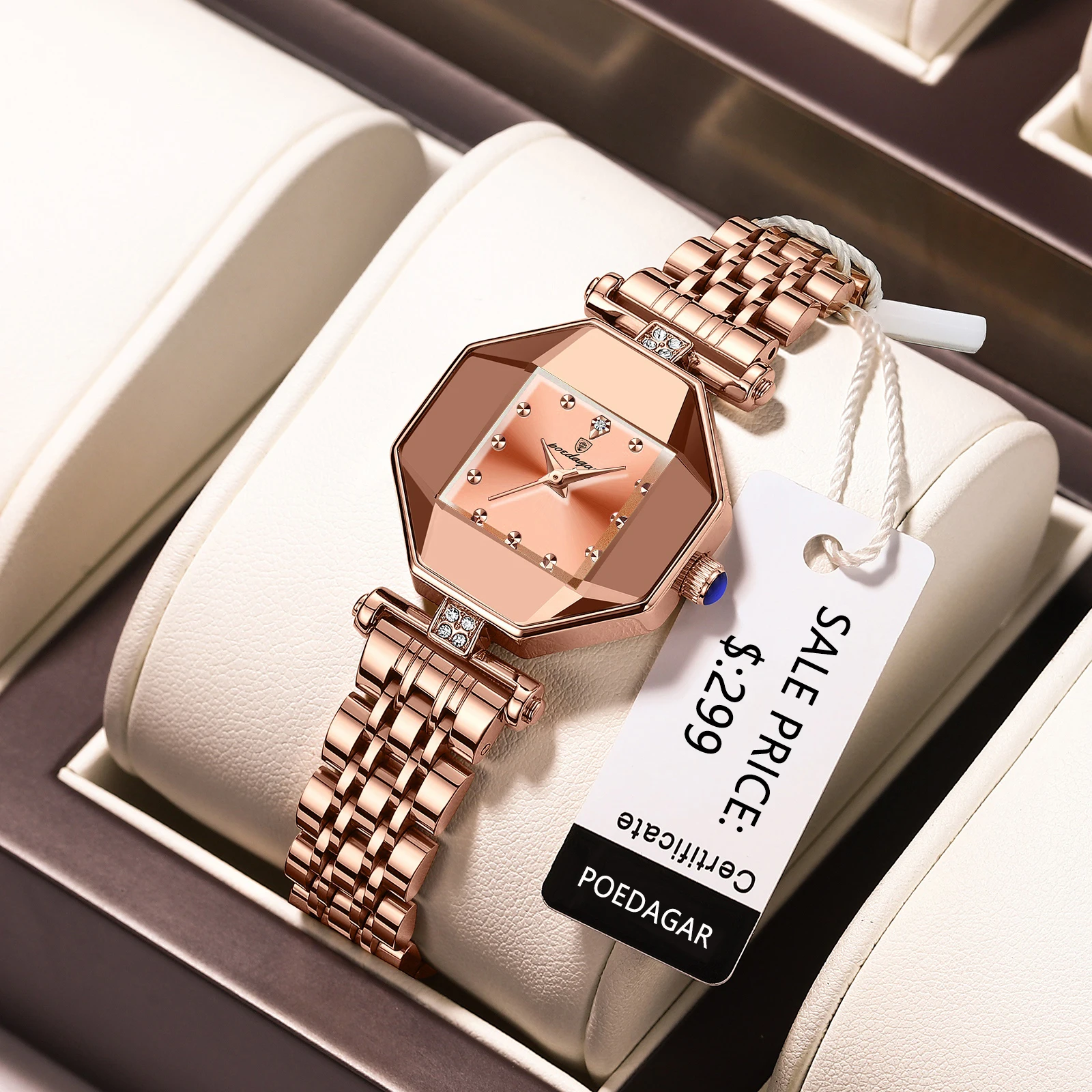 POEDAGAR Luxury Stainless Steel Waterproof Quartz Watch - Image 4