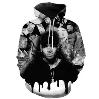 Maxstreet Rapper Chris Brown 3D Print Hoodies