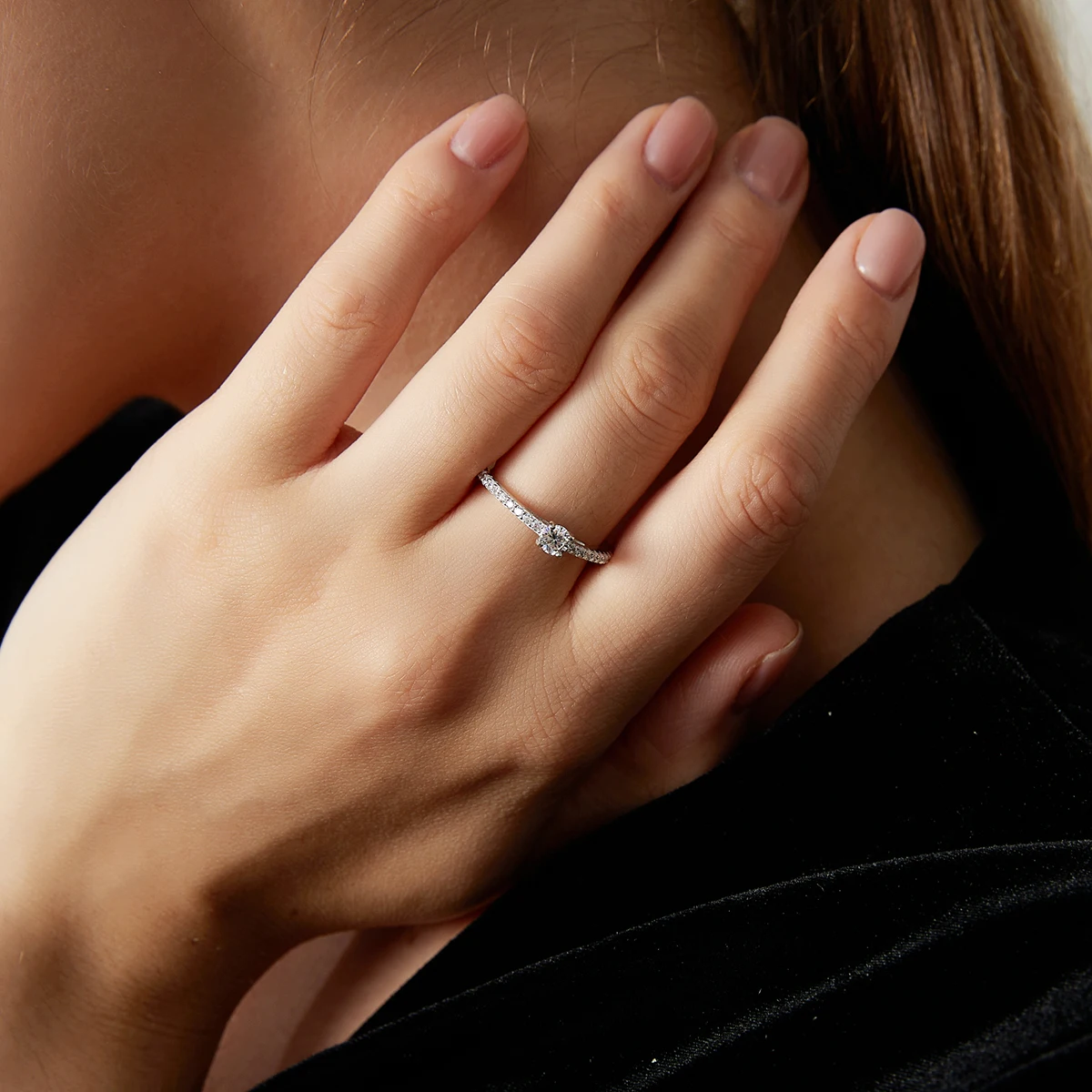 ADO Simple Sparkling Round 0.3CT Diamond Rings - Image 2