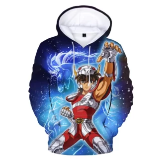 Maxstreet 3D Print Anime Knights Of The Zodiac Hoodie