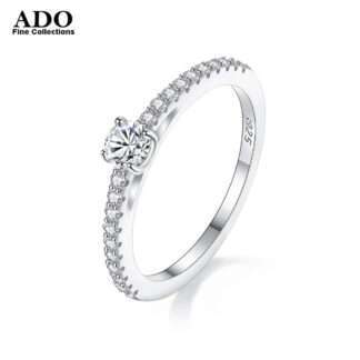 ADO Simple Sparkling Round 0.3CT Diamond Rings