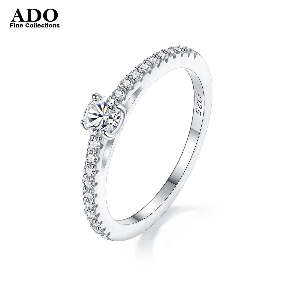 ADO Simple Sparkling Round 0.3CT Diamond Rings