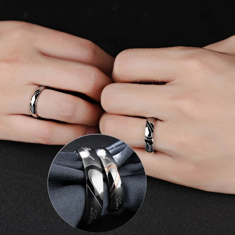 ADO Romantic Heart Jewelry Couples Ring - Image 2