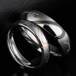 ADO Romantic Heart Jewelry Couples Ring