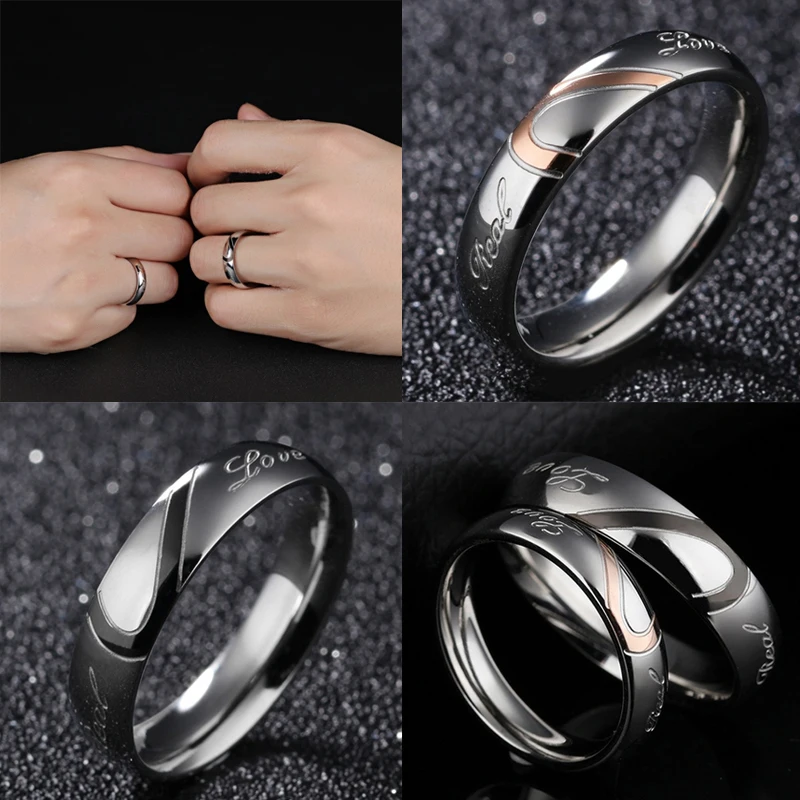 ADO Romantic Heart Jewelry Couples Ring - Image 5