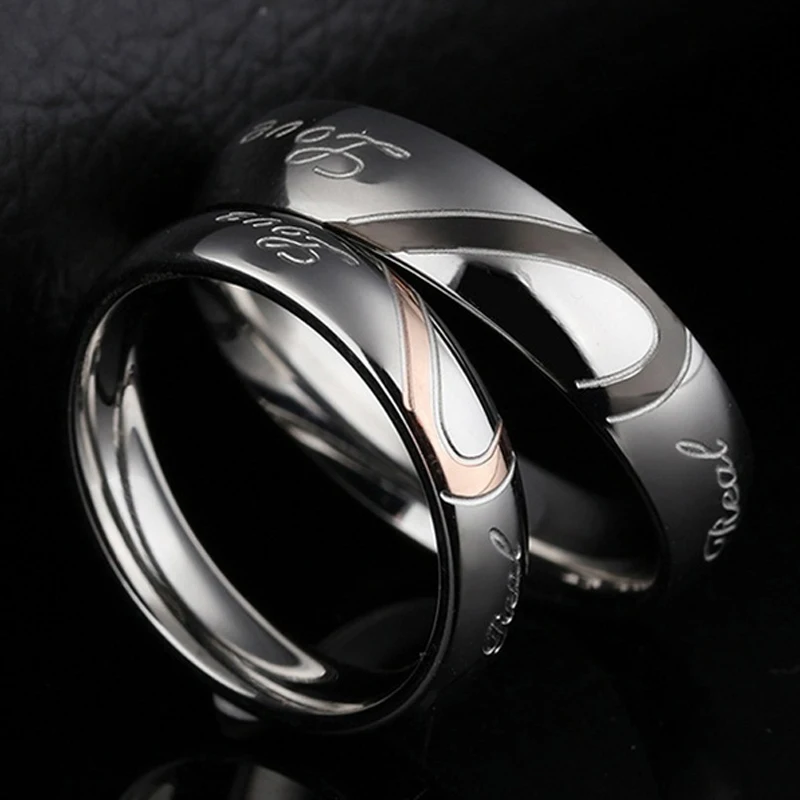 ADO Romantic Heart Jewelry Couples Ring