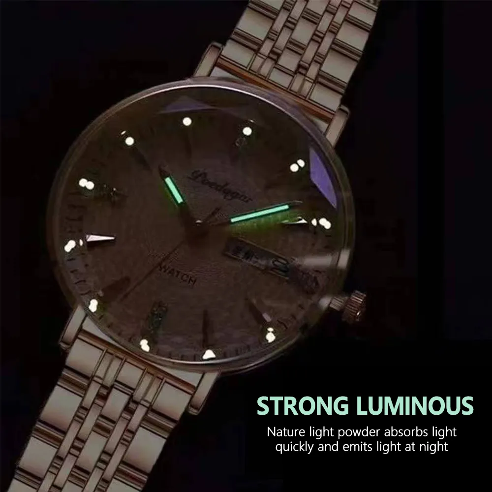 POEDAGAR Elegant Mesh Ladies Quartz Watch - Image 4
