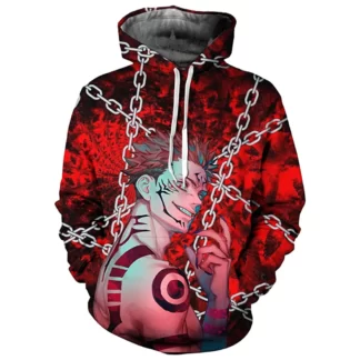 Maxstreet Anime Jujutsu Kaisen 3D Print Pullover Hoodie