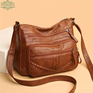 CARRIER LADY Vintage Soft Luxury Leather Handbags 2024