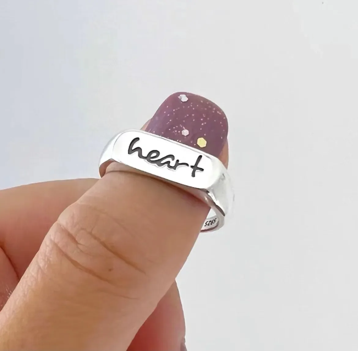 ADO 925 Sterling Silver Creative Simple Geometric Handmade Party Ring Jewelry Gifts - Image 6