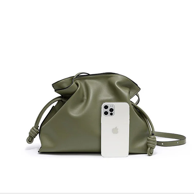 CARRIER LADY Luxury Designer Real Leather Shoulder Bag 2024 - Image 6