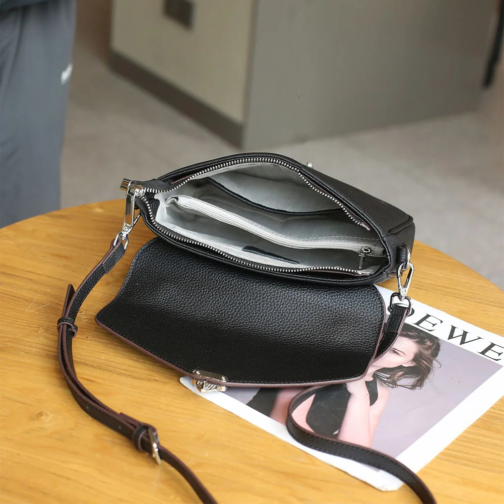 Carrier Genuine Leather Luxury Designer Women Shoulder Bags - Image 5