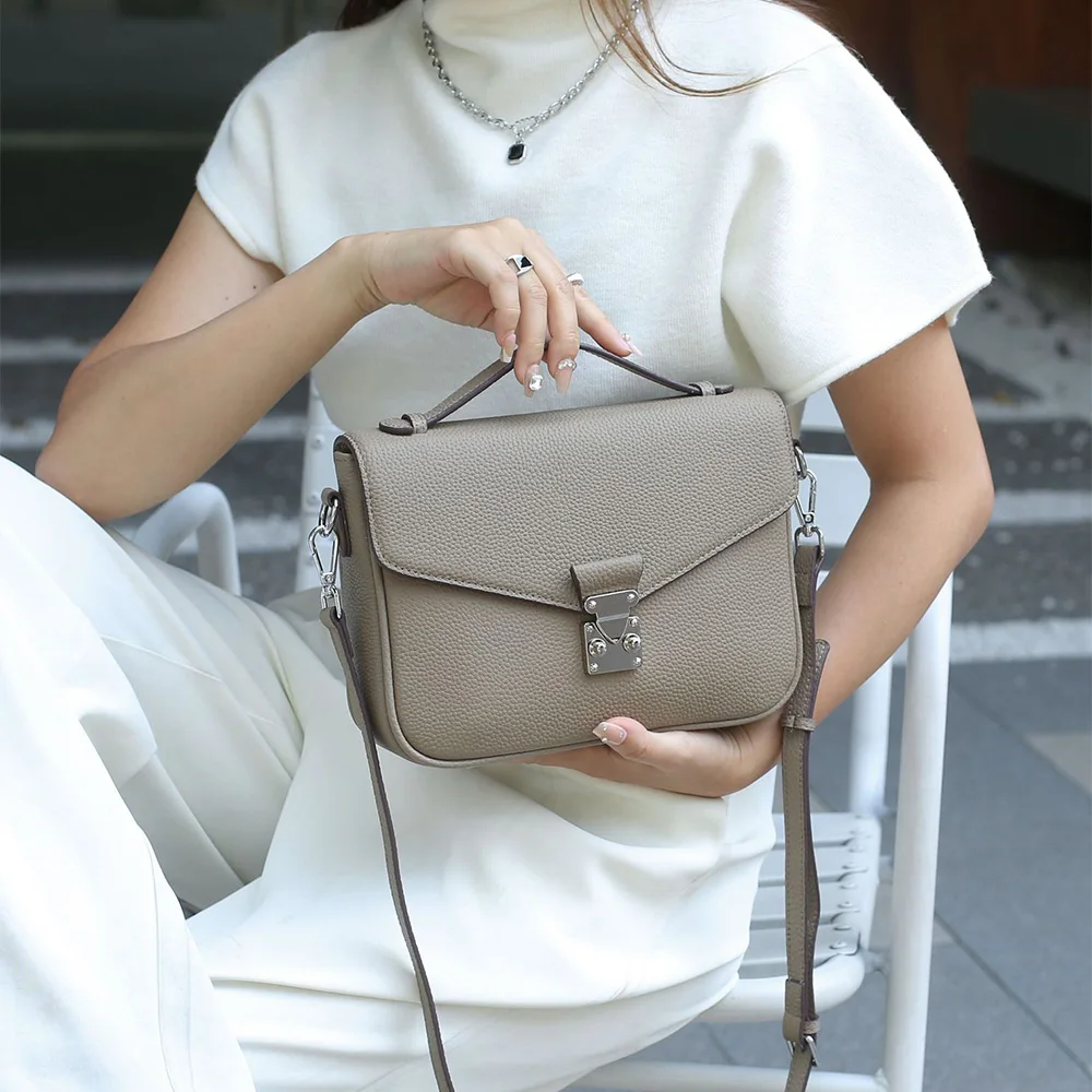 Carrier Genuine Leather Luxury Designer Women Shoulder Bags - Image 6