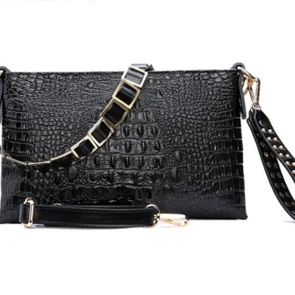 Carrier Luxury Genuine Leather Women's Crocodile Clutches Shoulder bag